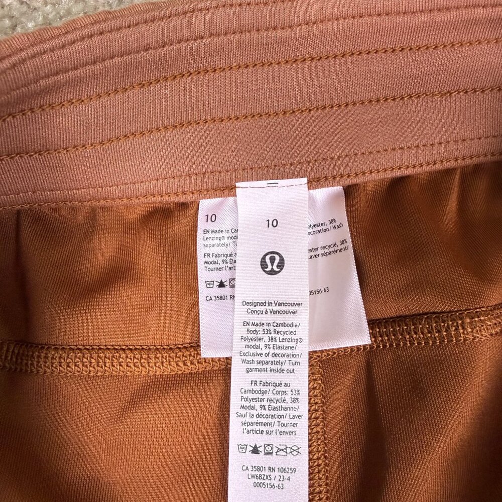 LULULEMON Softstreme High Rise Straight Cropped Pant Orange Size 10 LW6BZXS F662 - Picture 3 of 12